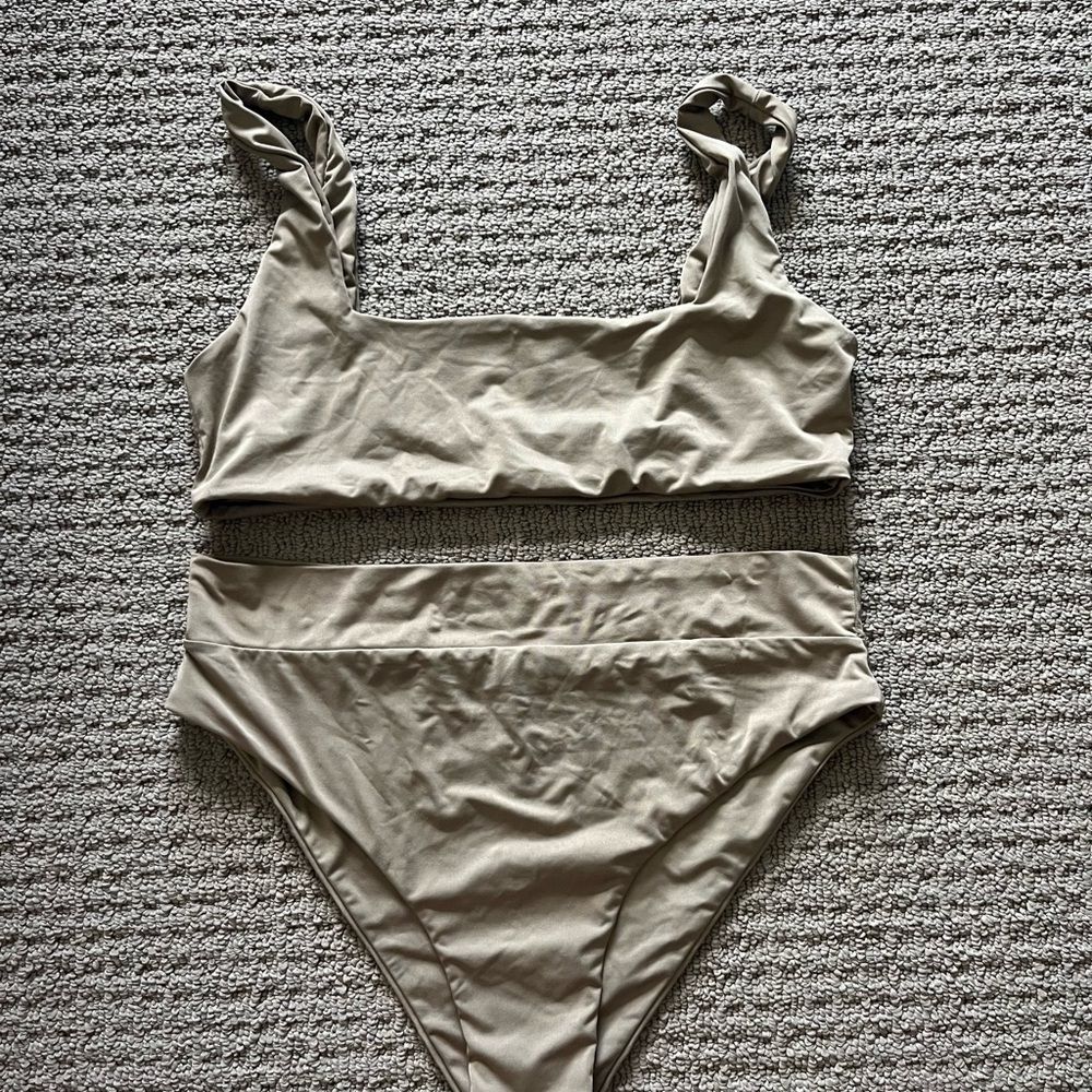 Djerf Avenue Tan Bikini Set